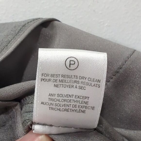 Halston Heritage Dress Pants Womens 8 Gray Wide Leg Split Leg Wool Blend Pants - Picture 9 of 13